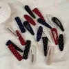 Grampo de cabelo com franja lateral versátil de bolinhas para meninas, acessório de cabelo estilo coreano de alta qualidade, presilha BB para franja frontal