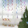 Árvore de Natal em Espiral de PVC para Pendurar, Guirlanda com Bolas de Cristal, Decoração de Cena de Festa, Suprimento Transfronteiriço da Amazon