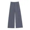 Traje Otoño Temprano 2026 Pantalones de Pierna Ancha para Mujer Nuevos Rectos Hasta el Suelo Casual Petite Estrechos de Cintura Alta Pantalones de Traje con Caída