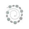 Cadena de Cintura Transfronteriza Cinturón para Mujer Simple Flor Turquesa Incrustada Cadena de Cintura Accesorios de Vestir Estilo Étnico Adornos de Cintura Venta al por Mayor