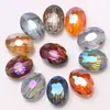 Ojo de buey de porcelana 9*12mm cuentas de cristal para joyería DIY cortina de cuentas cuentas sueltas galvanizado color mágico máquina Mill calidad de comercio exterior