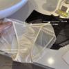 Calcinhas Sexy de Renda Desejo Puro Estilo Japonês para Mulheres com Laço, Malha Transparente, Calcinhas Verão Finas Respiráveis de Cintura Baixa