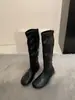 Encuentro de Primera Temporada Nuevo Otoño/Invierno 2026 Punta Redonda Elásticas Adelgazantes Botas Altas Hasta la Rodilla Moda Femenina Temperamento Alto