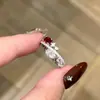 Anillo abierto ovalado con circonita chapado en oro real de 18 quilates, sensación de lujo ligero y alta gama, anillo para el dedo índice, joyería vintage estilo palacio
