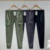 Calça casual clássica de workwear com múltiplas bolsas e amarração no tornozelo, 2213 H