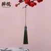 Franja de Coroa Cloisonné Estilo Antigo Franja Pendente Hanfu Leque Redondo Marcador de Página Pente Pingente Decorativo Fabricante Estoque Atacado