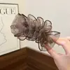 Pinza Banana de Malla Floral Estilo Coreano para Mujer, de Alta Gama y Elegante, Pinza Versátil para Cola de Caballo, Nuevo Accesorio para el Cabello para la Parte Posterior de la Cabeza