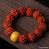 Ámbar Cuenta Única Botón de Ámbar Perforado Cuenta Rueda Cuenta de Ábaco Cuenta Suelta Cuenta Redonda DIY Pulsera de Juego Literario Accesorios Venta al por Mayor