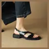 Sandalias Retro Trendy Súper Cómodas de Suela Blanda para Mujer Verano 2024 Nuevas Sandalias Romanas Planas de Punta Abierta Versátiles Casuales