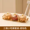 Plato de Frutas Secas Lujo Ligero Plato de Snacks Transparente Redondo Plato con Compartimentos para Frutas Caja de Dulces de Plástico con Tapa Ktv Comercial