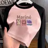 Ropa interior térmica para niñas Otoño/Invierno Niños Forro polar Cálido Color contrastante Manga larga Camiseta Versátil Cuello redondo Casual Prenda interior