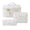Bolsa de Maquillaje Vertical Transfronteriza, Gran Capacidad, Bolsa Portátil de Almacenamiento de Cosméticos Floral, Neceser de Viaje
