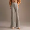 Pantalones de Microcampana Espiga para Mujer 2026 Otoño/Invierno Nuevos Gruesos de Cintura Alta Adelgazantes Largos de Moda Versátiles Casuales para Mamás