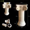 Talla de madera maciza estilo retro europeo francés patas de mesa soporte para mesa de centro columnas redondas columnas romanas boca mate decoración de pasillo flores talladas