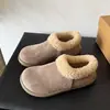 Zapatos de Algodón Estilo Papa Pequeña para Nieve con Puño de Terry de Caña Baja Modelo 2026 Nuevo en Invierno con Felpa Plus Suela Suave Extra Gruesa Zapatos de Algodón Birkenstock
