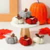 Decoraciones Nuevas de Acción de Gracias Transfronterizas, Colgantes de Calabaza Naranja Hechos a Mano, Adornos de Calabaza Pequeña Tejidos para el Festival de la Cosecha