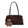 Bolso cruzado de nicho nuevo de gamuza tipo gatito para mujer, bolso de hombro único, bolso tote de gran capacidad, estilo de moda para commuting