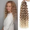 Peruca Fibra Química Cabelo de Crochê Europeu e Americano Dreadlocks Cabelo Cacheado Trança de Três Fios Gogocurlcrochethair Cabelo Longo Cacheado