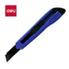 Cuchillo de Arte Deli Hoja Plateada SK2 Cabeza de Hoja Engrosada Cuchillo de Corte de Papel de Bloqueo Automático Oficina Hogar Express Cuchillo de Desempaquetado 2001