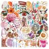 50 pegatinas de graffiti bohemio de dibujos animados decorativas para Ipad, equipaje, cuaderno, pegatinas impermeables para bricolaje