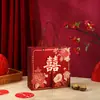 Caixa de Doces para Casamento Bolsa Caixa de Presente Caixa Rígida Estilo Chinês Caixa de Presente de Acompanhamento Caixa Vazia Caixa de Presente para Madrinha Embalagem