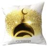 Almohada Clásica Luna Dorada Transfronteriza Cojín de Cintura Cojín Corto de Felpa Funda para Cojín de Sofá Linterna Regalo de Vacaciones Venta al por Mayor