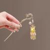 Popular horquilla de borla de estilo antiguo Linterna luminosa palillos Hada de la corte de loto Hanfu paso sacudir palillos tocado accesorios para el cabello