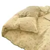 Super macio~Grau A, 100% algodão, conjunto de quatro peças em gaze dupla camada, capa de edredom 100% algodão, conjunto de três peças respirável, estilo lençol com elástico