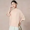 Nova Blusa Estilo Chinês, Camiseta Estilo Nacional para Mulheres, Feita de Seda Pesada, Juvenil e Elegante, Modelo de Alta Qualidade 2026