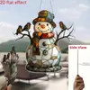 Serie de Nuevos Productos Transfronterizos: Decoraciones Navideñas Acrílicas para Nochebuena, Discos Decorativos 2025, Decoraciones Navideñas para el Hogar