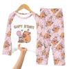 Novos Pijamas Infantis 2026 para Meninos e Meninas, Conjunto de Pijama Cartoon Capivara com Manga Longa e Calça Longa