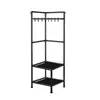Estante de Ropa de Plástico para el Hogar de Múltiples Niveles, Estante de Almacenamiento para Balcón, Estante de Exhibición, Almacenamiento de Artículos Varios para Habitación de Alquiler y Dormitorio
