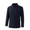 Top térmico de trabajo con media cremallera, chaqueta de forro polar deportiva transfronteriza de manga larga, sudadera de color liso para hombre de otoño e invierno, hecho a medida