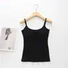 Camisola Estilo Caricatura para Realzar el Busto de Mujer, Verano Ajustada, Hace que los Pechos Pequeños se Vean Más Grandes, con Almohadillas en el Pecho, Camiseta sin Mangas, Capa Base, Ropa Interior