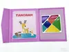 Educação Infantil Transfronteiriça Brinquedos Coloridos Madeira Magnético Tangram Didático Auxiliares de Desenvolvimento Inteligência Puzzle