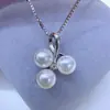 Accesorios DIY Colgante de Perla Plata S925 Montura de Plata Colgante Pequeño de Uva Multicuentas Montura en Blanco Semi-Terminado Joyería para Mujer Mayoreo