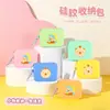 Bolsa de Monedas de Silicona Dibujo Animado Linda Estilo Estudiante Bolsa de Almacenamiento para Auriculares Portátil a Prueba de Polvo e Impermeable Bolsa Creativa para Artículos Pequeños