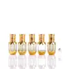 Frasco de vidro galvanizado de 6ml para óleo essencial, amostra de perfume para carro, frasco vazio, bola de vidro, cosméticos, sub-embalagem, atacado