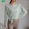 Blusa de Tencel con copos de nieve, ropa de yoga sexy para mujer, camiseta holgada, ajustada, transpirable, de manga larga, para correr, fitness y deportes.