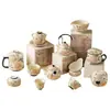 Juego de Tazas de Té de Cerámica con Rosa Estampada en Oro de Fábrica, Taza Maestra, Taza Personal para Degustación de Té, Juego de Té Kung Fu, Cuenco para Preparar Té