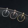 Pendientes de Plata de Ley S925 Soporte Vacío Estilo K Simple DIY Pendientes Geométricos Pendientes Portador Vacío de Cera de Abeja Perla de Imitación Portador de Oreja