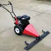 Pequeno cortador de grama autopropelido, aparador de mato de terrenos baldios, cortador de grama doméstico de mão