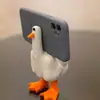 Enfeite de pato com dedo do meio, decoração de mesa de pato criativa e engraçada, presente peculiar e engraçado, suporte para celular