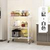 Suministros de Cocina Estante de Cocina Plegable sin Instalación Multicapa Almacenamiento para Horno de Microondas Estante de Almacenamiento para Suministros Domésticos