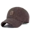 Gorras de Béisbol para Hombre de Otoño e Invierno, Gorras con Visera de Moda para Deportes al Aire Libre, Gorros Casuales Cálidos de Algodón para Proteger los Oídos de Personas de Mediana Edad y Mayores
