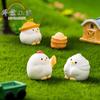 Micro Paisaje Creativo Lindo Muñeco de Pollo de Granja Musgo Jardinería DIY Decoraciones Accesorios Adornos de Escritorio Coche