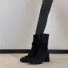 Edição de Design~Botas Elásticas Slim Estilo Ballet com Laço Retro para Mulheres 2026 Outono/Inverno Novas Botas de Cano Curto com Bico Redondo e Salto Grosso