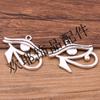 9 DIY joyería de aleación de zinc redondo triángulo estrella de cinco puntas gota de aceite colgante de ojo amuleto Ojo del Diablo