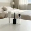 Mini tubo de máscara de cílios vazio 3ml frasco de amostra com cabeça de pincel, transparente, portátil, tamanho de viagem para teste, material de embalagem cosmética