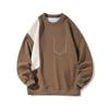 Sudadera de alta gama a juego de colores para hombre, estilo informal, combinable, holgada, de talla grande, de manga larga, estilo americano, con cuello redondo, para principios de otoño